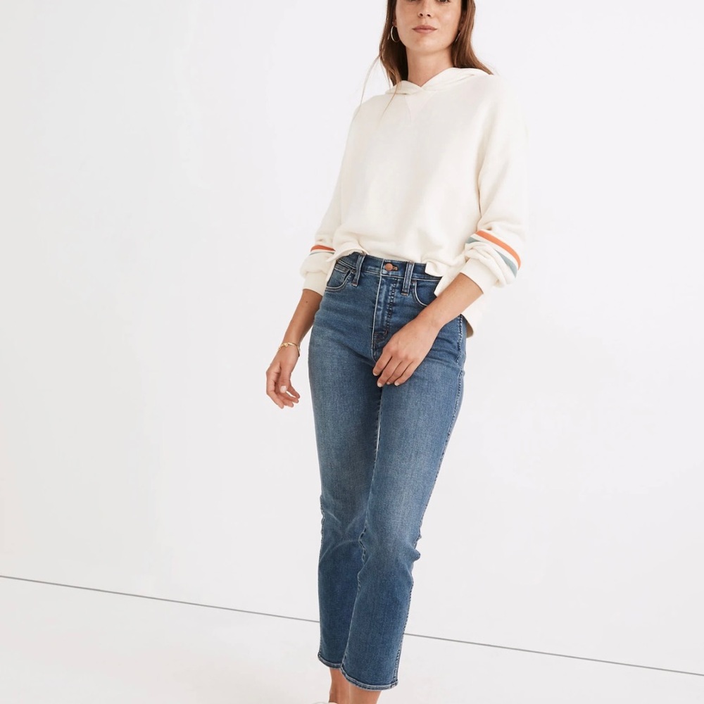 Madewell slim straight crop jeans. Size 25